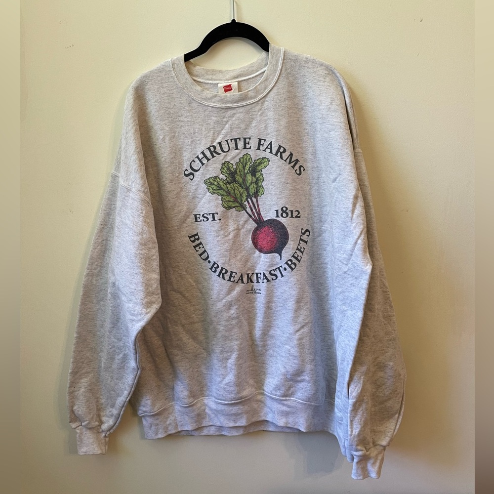 Hanes Gray Crewneck Sweater - Schrute Farms